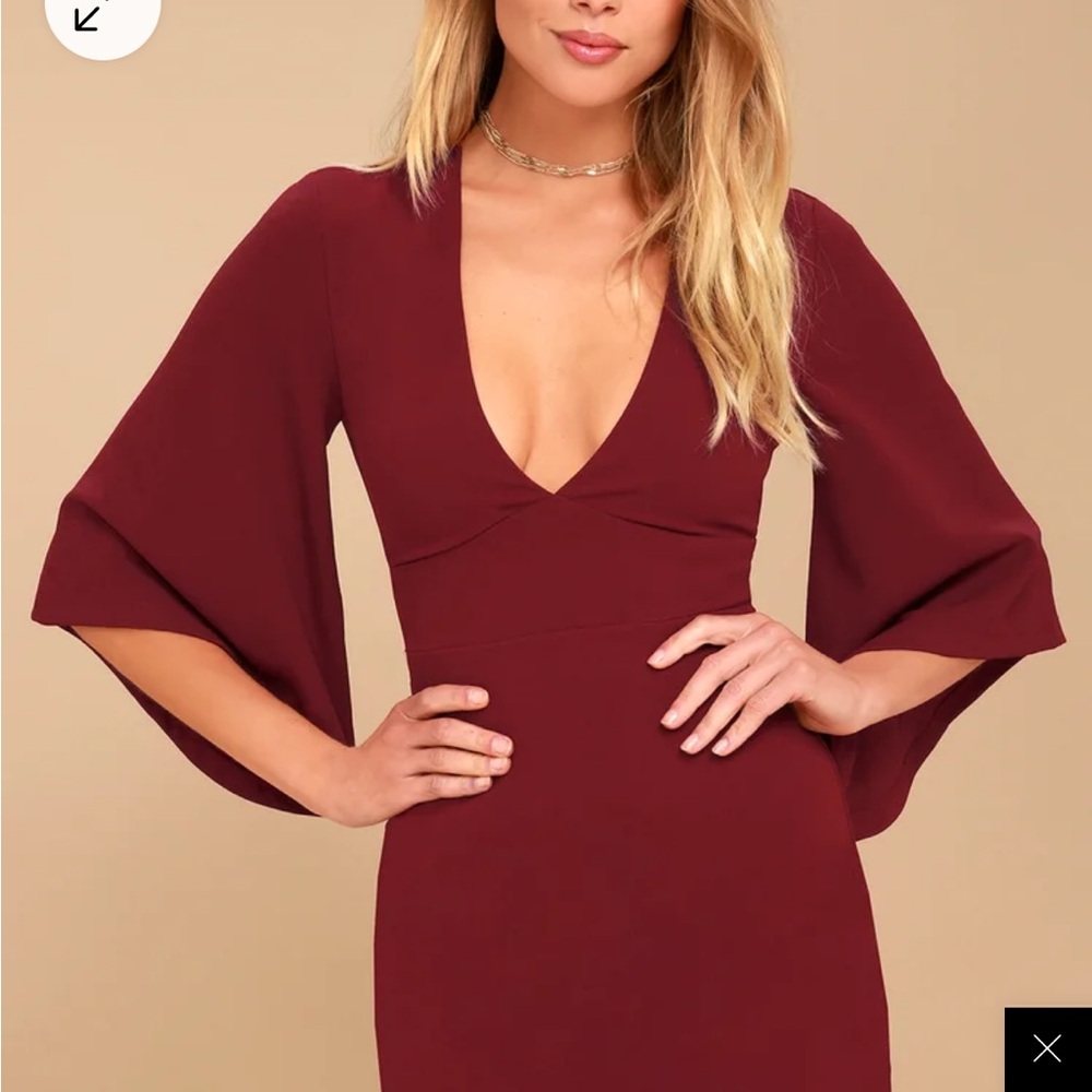 Lulus Elegant Burgundy Dress